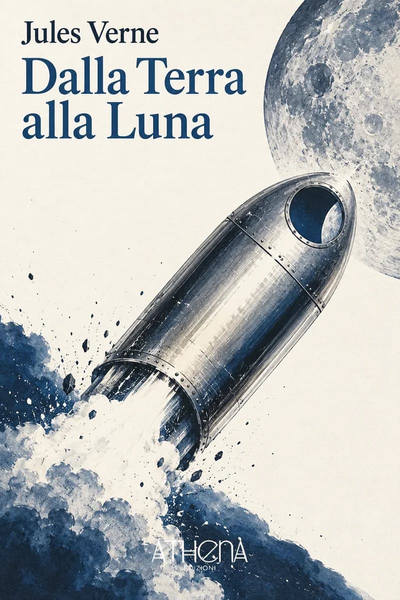 Dalla Terra alla Luna di Jules Verne – copertina Edizioni Athena