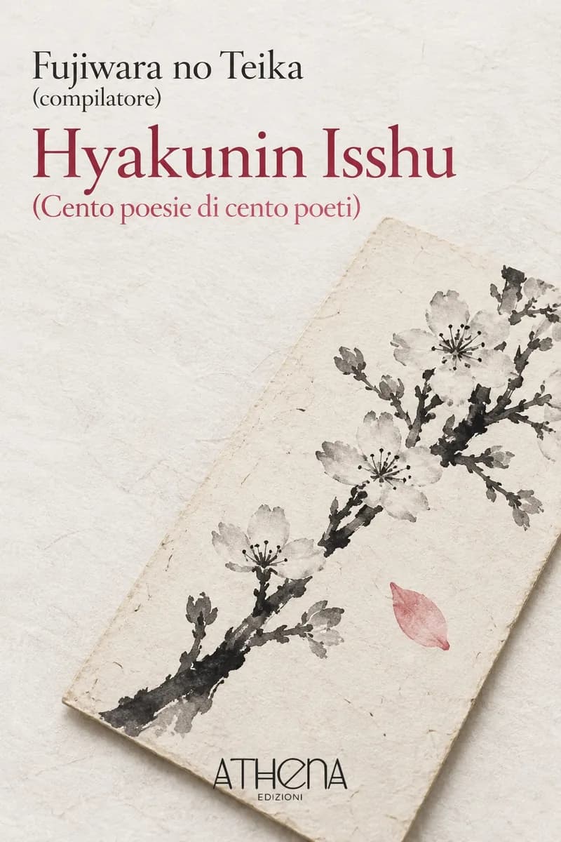 Hyakunin Isshu (Cento poesie di cento poeti) di Fujiwara no Teika (compilatore) – copertina Edizioni Athena