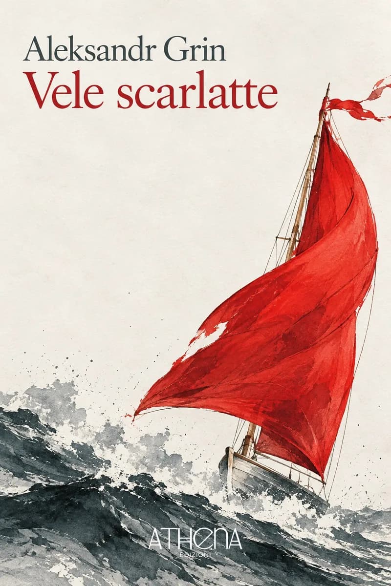 Vele scarlatte di Aleksandr Grin – copertina Edizioni Athena