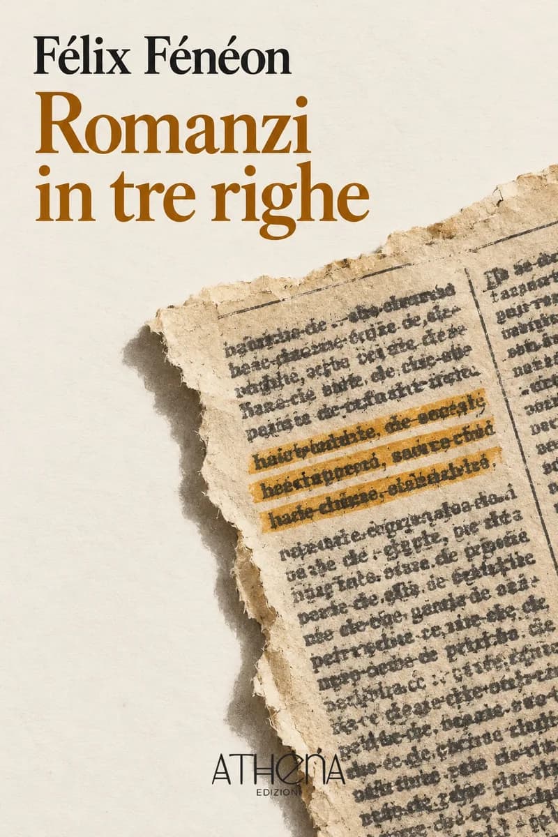 Romanzi in tre righe di Félix Fénéon – copertina Edizioni Athena