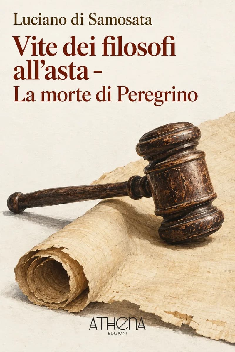 Vite dei filosofi all'asta - La morte di Peregrino di Luciano di Samosata – copertina Edizioni Athena
