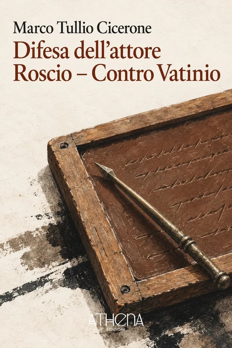 Difesa dell'attore Roscio – Contro Vatinio di Marco Tullio Cicerone – copertina Edizioni Athena