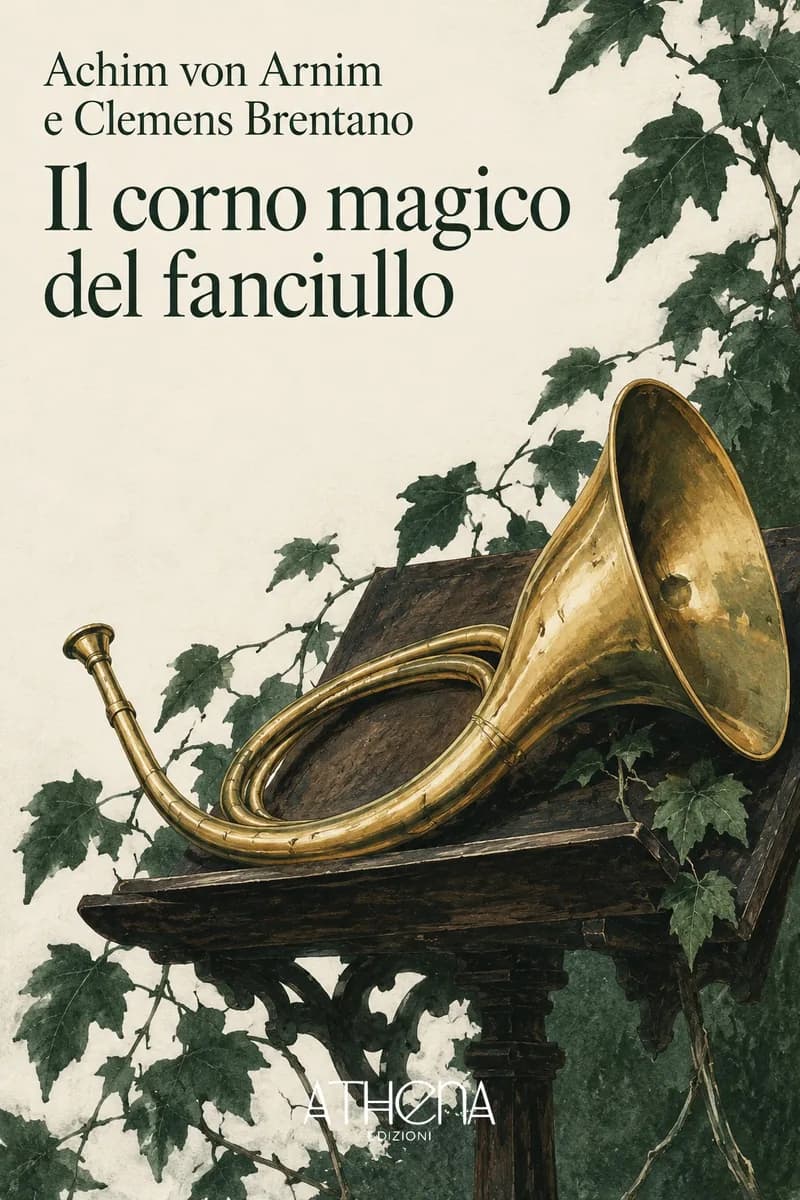 Il corno magico del fanciullo di Achim von Arnim e Clemens Brentano – copertina Edizioni Athena