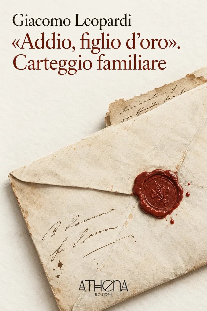 «Addio, figlio d'oro». Carteggio familiare di Giacomo Leopardi – copertina Edizioni Athena