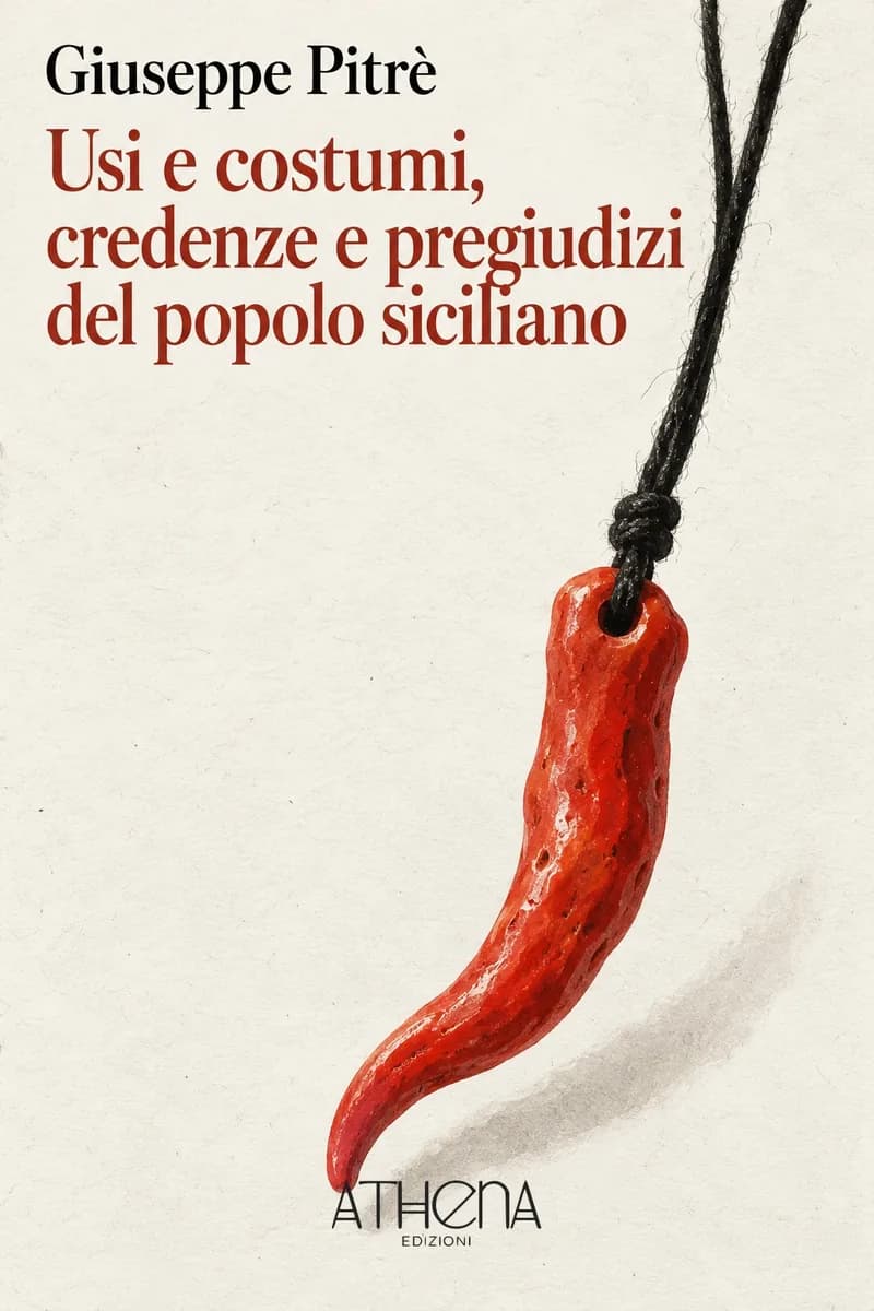 Usi e costumi, credenze e pregiudizi del popolo siciliano di Giuseppe Pitrè – copertina Edizioni Athena