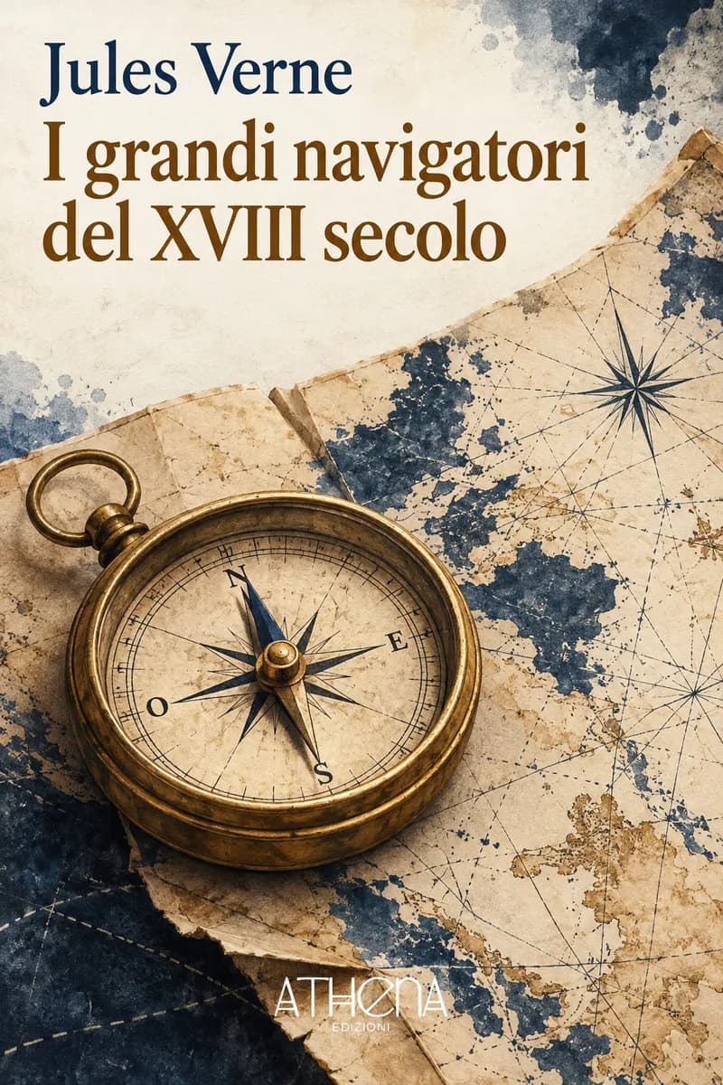I grandi navigatori del XVIII secolo di Jules Verne – copertina Edizioni Athena