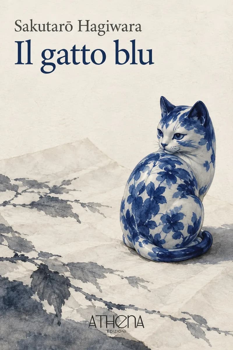 Il gatto blu di Sakutarō Hagiwara – copertina Edizioni Athena