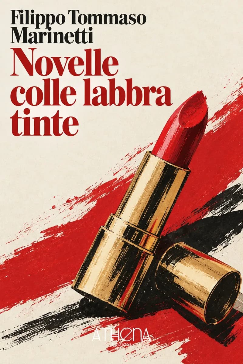 Novelle colle labbra tinte di Filippo Tommaso Marinetti – copertina Edizioni Athena