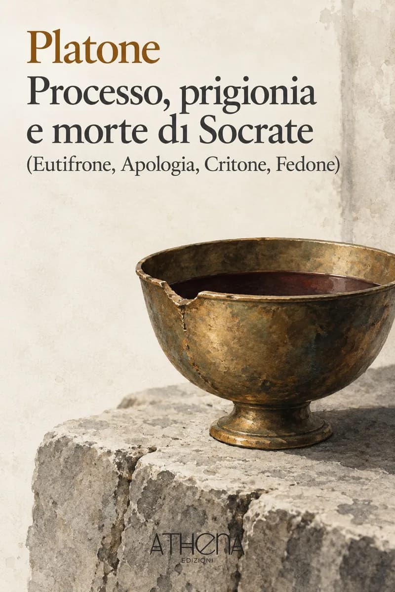 Processo, prigionia e morte di Socrate (Eutifrone, Apologia, Crit di Platone – copertina Edizioni Athena