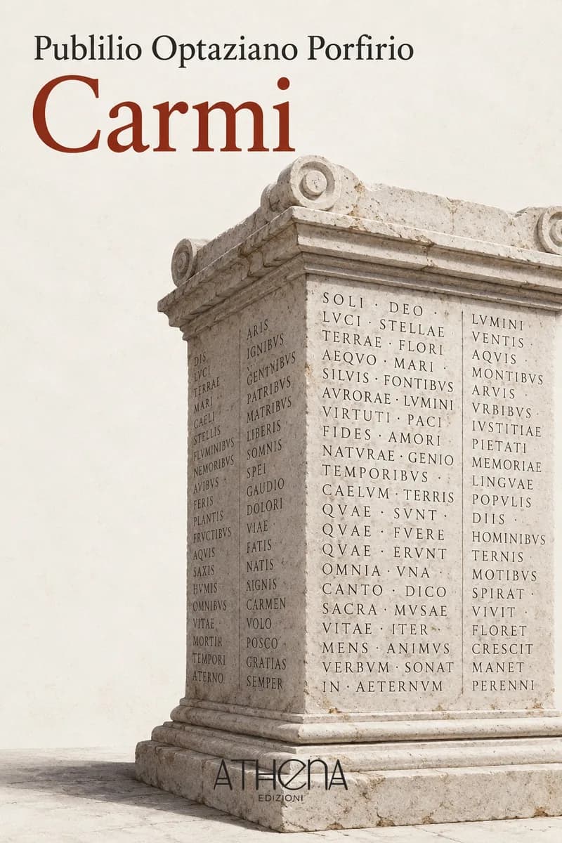 Carmi di Publilio Optaziano Porfirio – copertina Edizioni Athena
