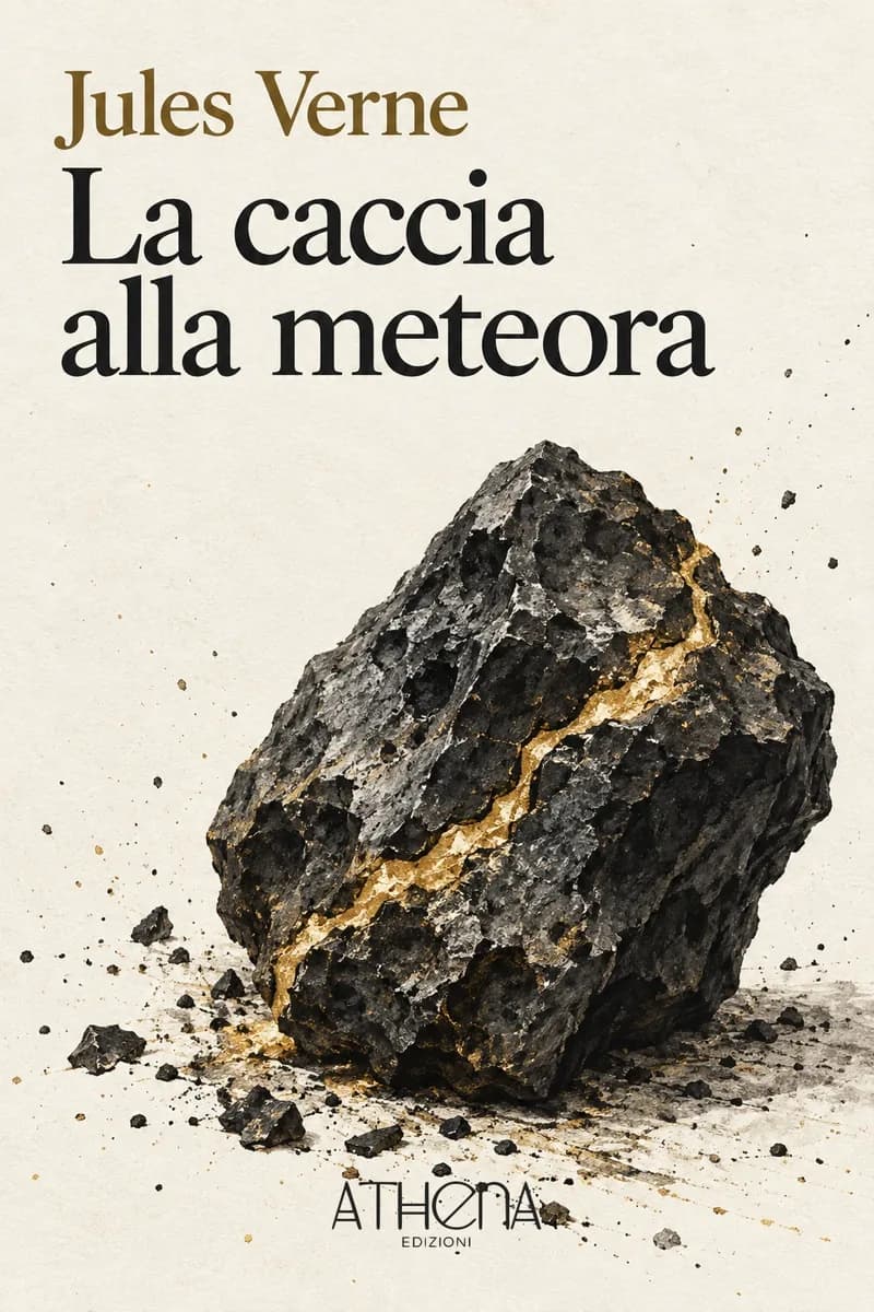 La caccia alla meteora di Jules Verne – copertina Edizioni Athena